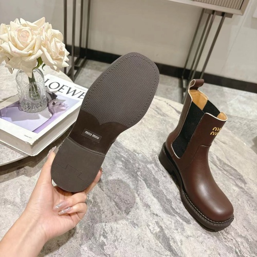 Replica MIU MIU Boots For Women #1267223 $108.00 USD for Wholesale