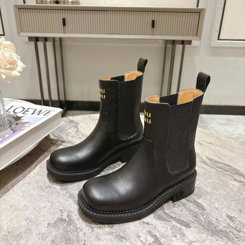 MIU MIU Boots For Women #1267224 $108.00 USD, Wholesale Replica MIU MIU Boots