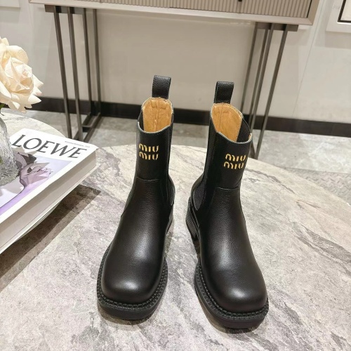 Replica MIU MIU Boots For Women #1267224 $108.00 USD for Wholesale