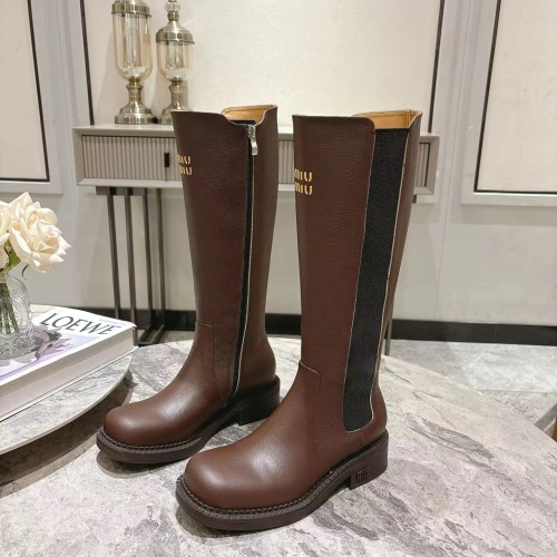 MIU MIU Boots For Women #1267225 $145.00 USD, Wholesale Replica MIU MIU Boots