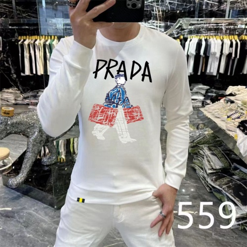 Prada Hoodies Long Sleeved For Men #1267543 $48.00 USD, Wholesale Replica Prada Hoodies