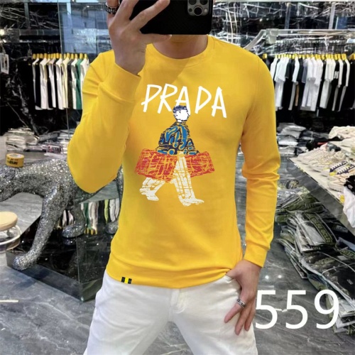 Prada Hoodies Long Sleeved For Men #1267548 $48.00 USD, Wholesale Replica Prada Hoodies