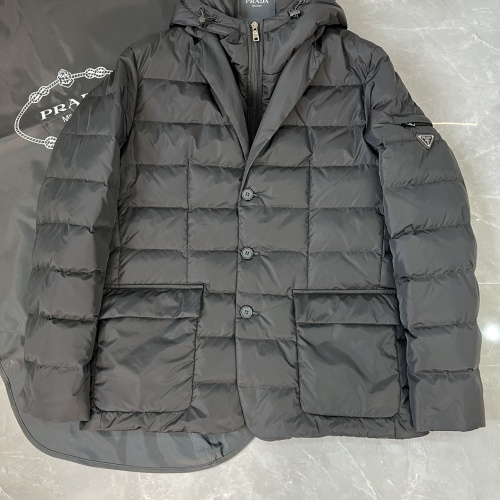 Replica Prada Down Feather Coat Long Sleeved For Men #1267749 $192.00 USD for Wholesale