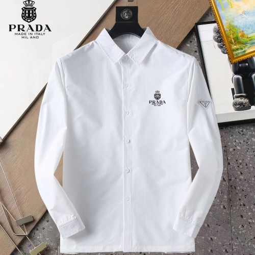 Prada Shirts Long Sleeved For Men #1267767 $40.00 USD, Wholesale Replica Prada Shirts