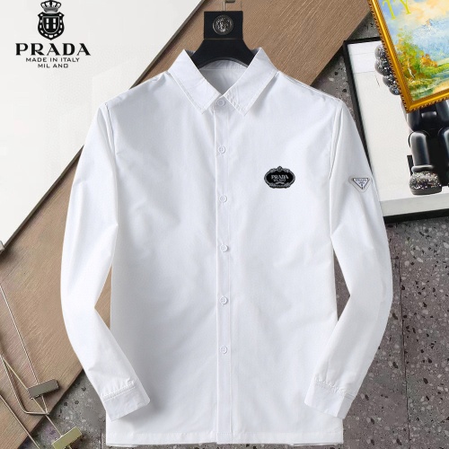 Prada Shirts Long Sleeved For Men #1267802 $40.00 USD, Wholesale Replica Prada Shirts