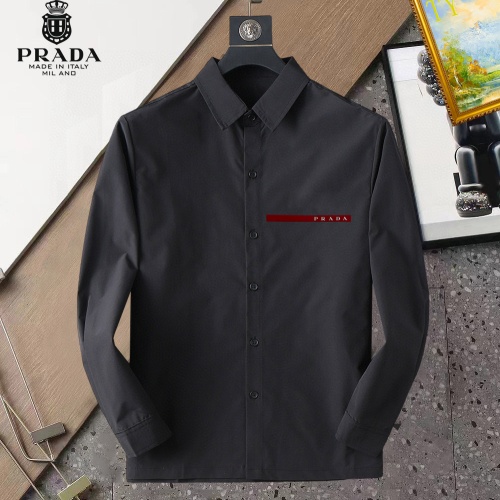 Prada Shirts Long Sleeved For Men #1267809 $40.00 USD, Wholesale Replica Prada Shirts