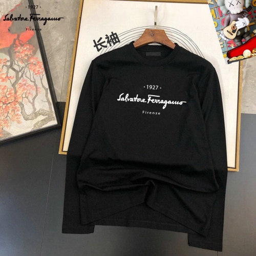 Salvatore Ferragamo T-Shirts Long Sleeved For Unisex #1267839 $34.00 USD, Wholesale Replica Salvatore Ferragamo T-Shirts