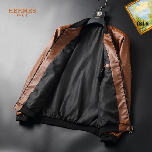 Replica Hermes Jackets Long Sleeved For Men #1268063 $60.00 USD for Wholesale