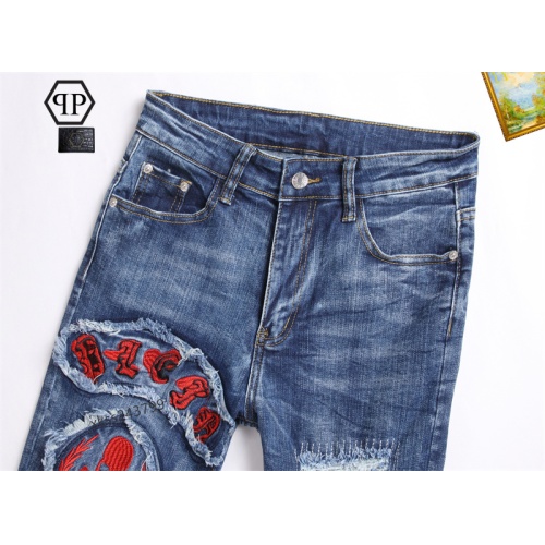 Replica Philipp Plein PP Jeans For Men #1268143 $48.00 USD for Wholesale