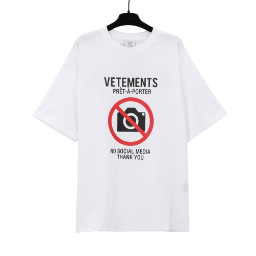 VETEMENTS T-Shirts Short Sleeved For Unisex #1268269 $29.00 USD, Wholesale Replica VETEMENTS T-Shirts