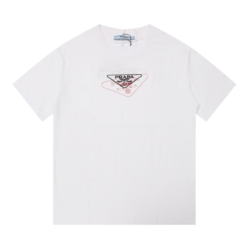 Prada T-Shirts Short Sleeved For Unisex #1268385 $34.00 USD, Wholesale Replica Prada T-Shirts