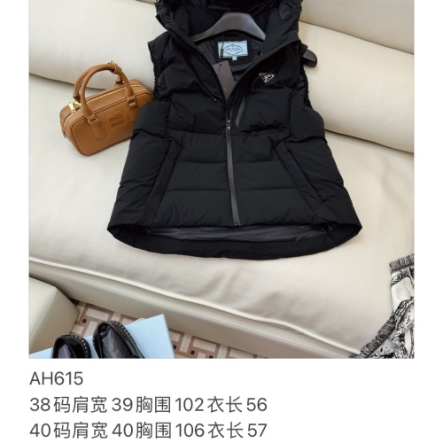 Replica Prada Down Feather Coat Sleeveless For Women #1268781 $192.00 USD for Wholesale