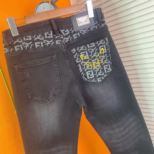 Replica Fendi Jeans For Men #1268836 $48.00 USD for Wholesale