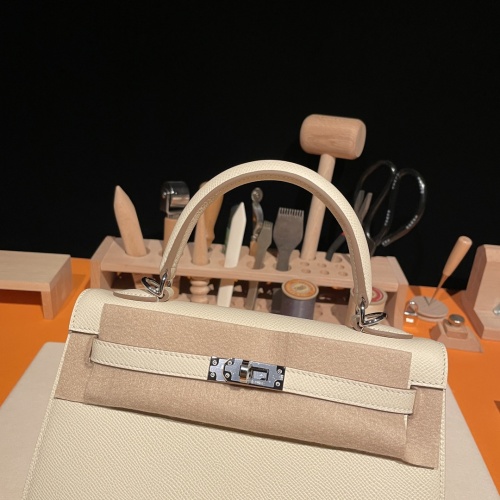 Replica Hermes AAA Quality Handbags In Silver For Women #1268914 $337.19 USD for Wholesale