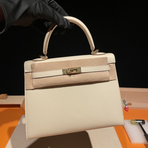 Replica Hermes AAA Quality Handbags In Gold For Women #1268918 $337.19 USD for Wholesale