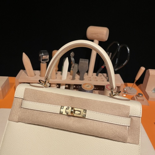 Replica Hermes AAA Quality Handbags In Gold For Women #1268918 $337.19 USD for Wholesale