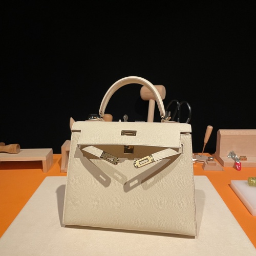 Replica Hermes AAA Quality Handbags In Gold For Women #1268918 $337.19 USD for Wholesale