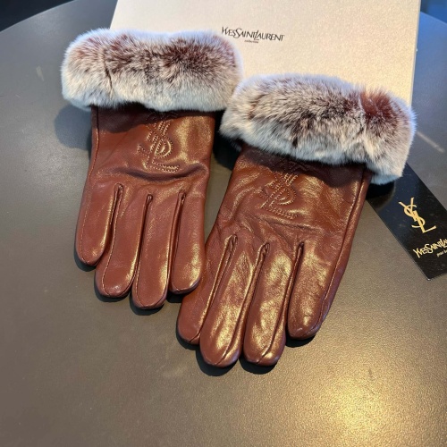 Yves Saint Laurent Gloves For Women #1269088 $48.00 USD, Wholesale Replica Yves Saint Laurent Gloves