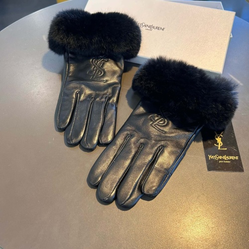 Yves Saint Laurent Gloves For Women #1269089 $48.00 USD, Wholesale Replica Yves Saint Laurent Gloves