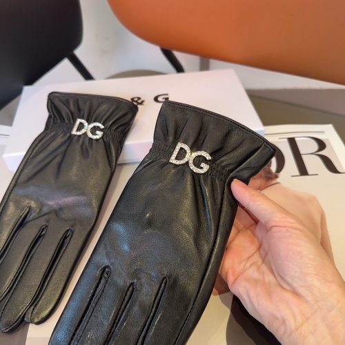 Replica Dolce & Gabbana Gloves For Women #1269090 $45.00 USD for Wholesale