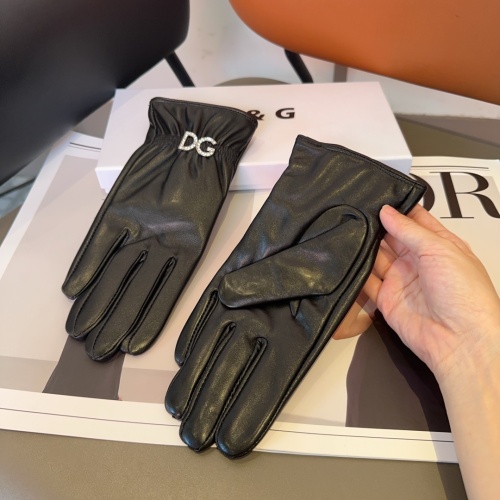 Replica Dolce & Gabbana Gloves For Women #1269090 $45.00 USD for Wholesale