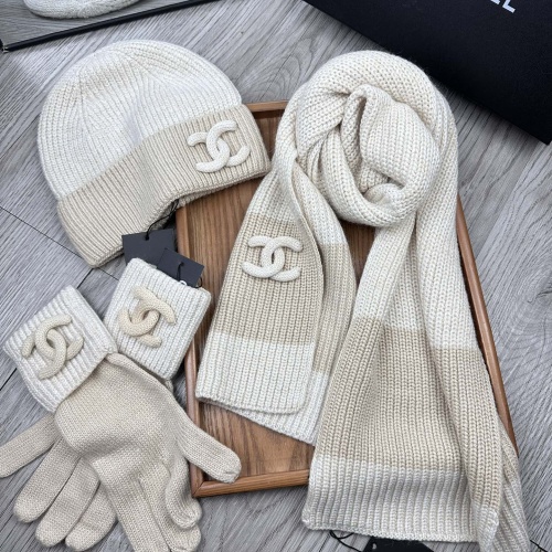 Replica Chanel Hat and Scarf and Glove Set #1269100 $72.00 USD for Wholesale