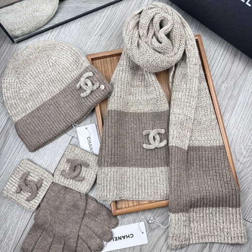 Replica Chanel Hat and Scarf and Glove Set #1269101 $72.00 USD for Wholesale