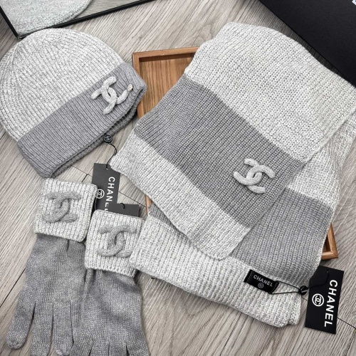 Replica Chanel Hat and Scarf and Glove Set #1269102 $72.00 USD for Wholesale