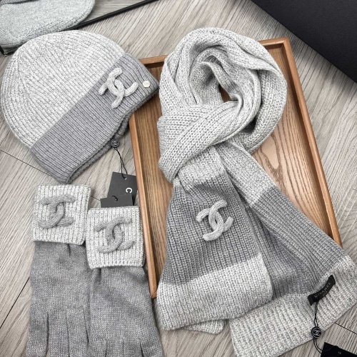 Replica Chanel Hat and Scarf and Glove Set #1269102 $72.00 USD for Wholesale