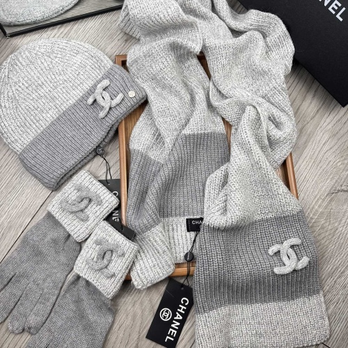 Replica Chanel Hat and Scarf and Glove Set #1269102 $72.00 USD for Wholesale