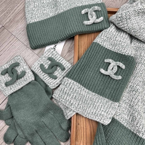 Replica Chanel Hat and Scarf and Glove Set #1269103 $72.00 USD for Wholesale