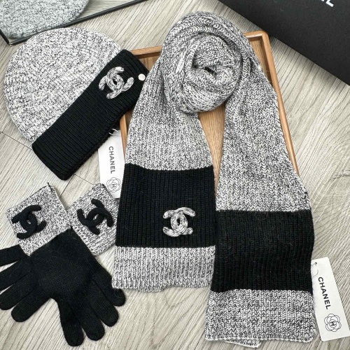 Replica Chanel Hat and Scarf and Glove Set #1269105 $72.00 USD for Wholesale