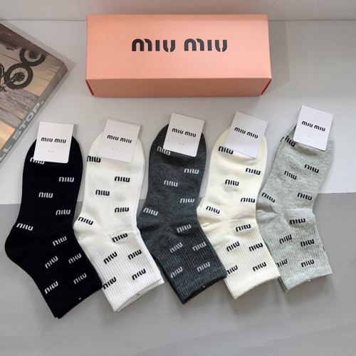 Replica MIU MIU Socks #1269191 $27.00 USD for Wholesale