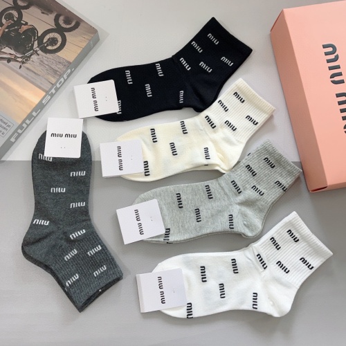 Replica MIU MIU Socks #1269191 $27.00 USD for Wholesale