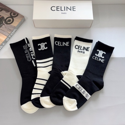 Replica Celine Socks #1269555 $29.00 USD for Wholesale