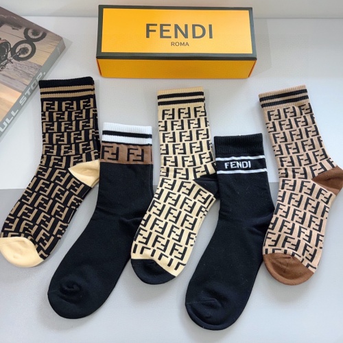 Replica Fendi Socks #1269557 $29.00 USD for Wholesale