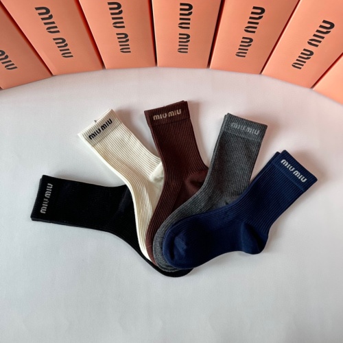 Replica MIU MIU Socks #1269560 $29.00 USD for Wholesale