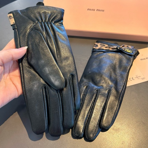 Replica MIU MIU Gloves For Women #1269563 $48.00 USD for Wholesale