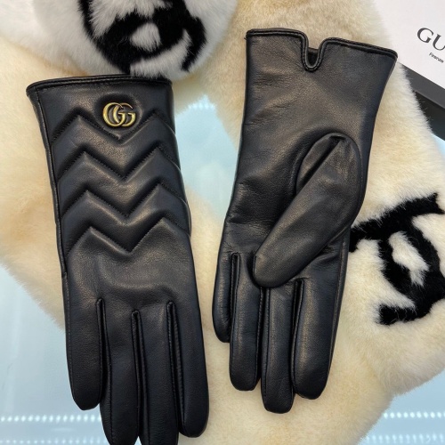 Replica Gucci Gloves For Women #1269594 $56.00 USD for Wholesale