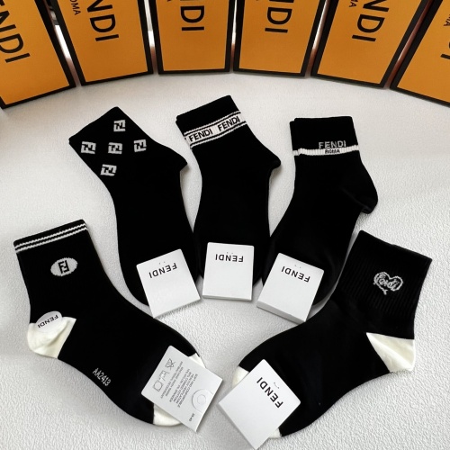 Replica Fendi Socks #1269647 $27.00 USD for Wholesale