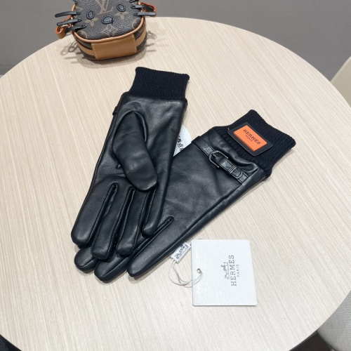 Replica Hermes Gloves For Women #1269677 $48.00 USD for Wholesale