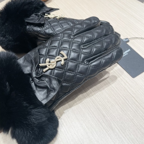 Replica Yves Saint Laurent Gloves For Women #1269683 $52.00 USD for Wholesale