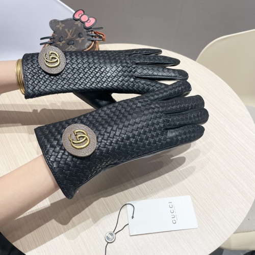 Replica Gucci Gloves For Men #1269697 $64.00 USD for Wholesale