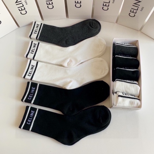 Replica Celine Socks #1269737 $29.00 USD for Wholesale