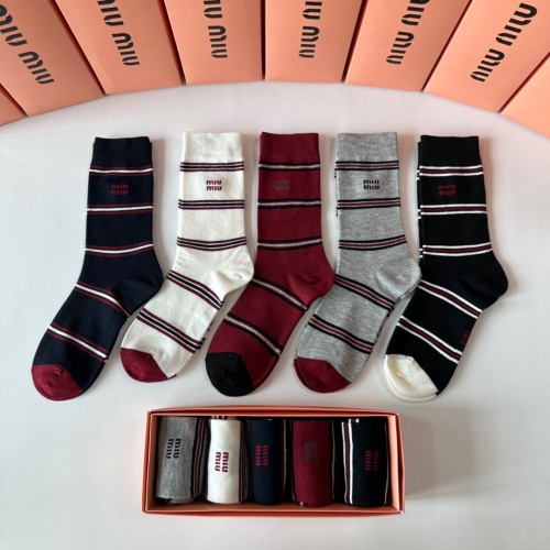 Replica MIU MIU Socks #1269740 $29.00 USD for Wholesale