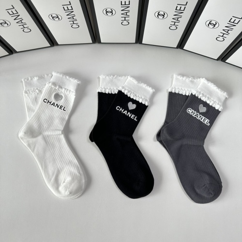 Replica Chanel Socks #1269742 $32.00 USD for Wholesale