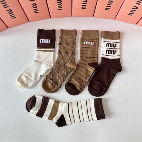 Replica MIU MIU Socks #1269745 $29.00 USD for Wholesale