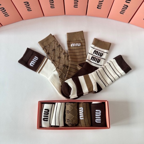 Replica MIU MIU Socks #1269745 $29.00 USD for Wholesale