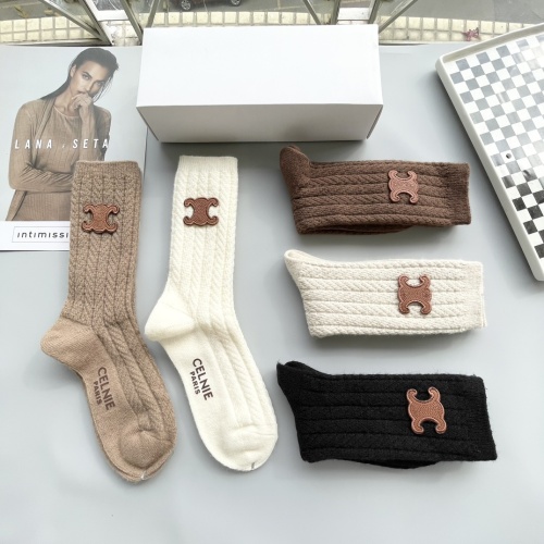 Replica Celine Socks #1269754 $39.00 USD for Wholesale