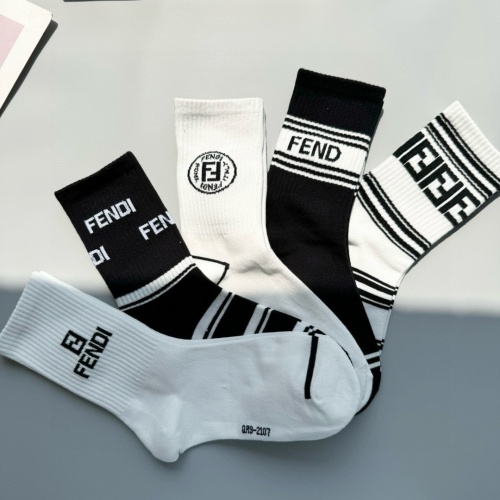 Replica Fendi Socks #1269757 $29.00 USD for Wholesale